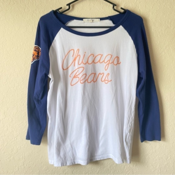 Junk Food | Women's NFL Chicago Bears Raglan 3/4 Sleeve Tee Size Large - Picture 2 of 7